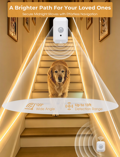 Ameistor Smart Plug-in Dual Motion Sensor COB LED Strip Light